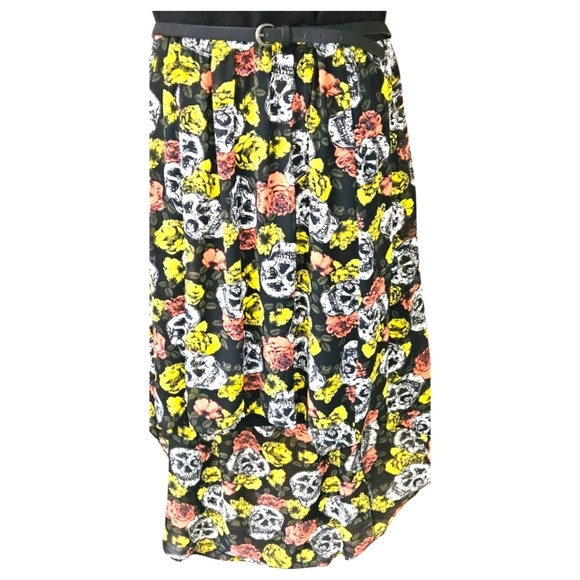 TORRID Vintage Fit & Flare Sleeveless Hi-Lo Floral , Skull Print Maxi Dress 3X - Picture 8 of 15